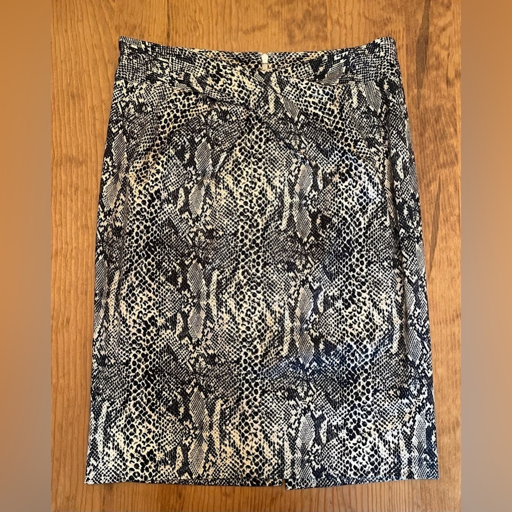 Michael Kors Snakeskin Print Pencil Skirt